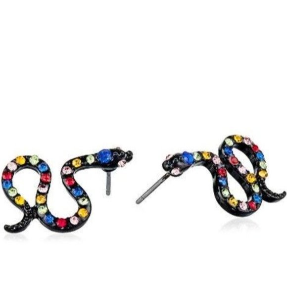 Betsey Johnson Jewelry - Betsey Johnson Women's Fashion Jewelry Snake Wrap Multicolor Post Earrings NIB